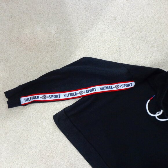 TOMMY HILFIGER Sports Cropped Black Sweater Long Sleeves Women's size M‎ - Picture 6 of 7